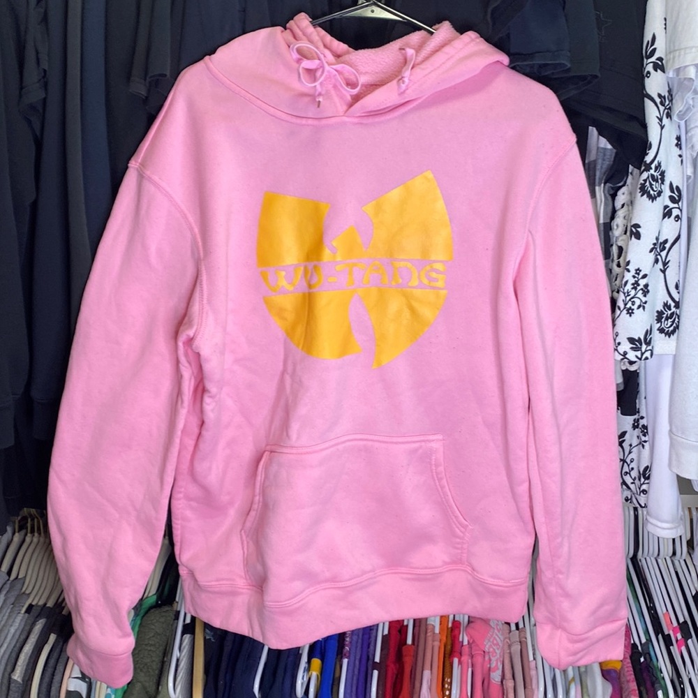 Wutang hoodie (not official) pink and yellow ladies/jr large